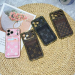 Luxury LV Phone Case with Card Holder For iPhone 12-18 Pro & Pro Max