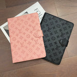 3D Embossed LV Canvas Monogram Holster Apple iPad Flip Cover With Stand Function