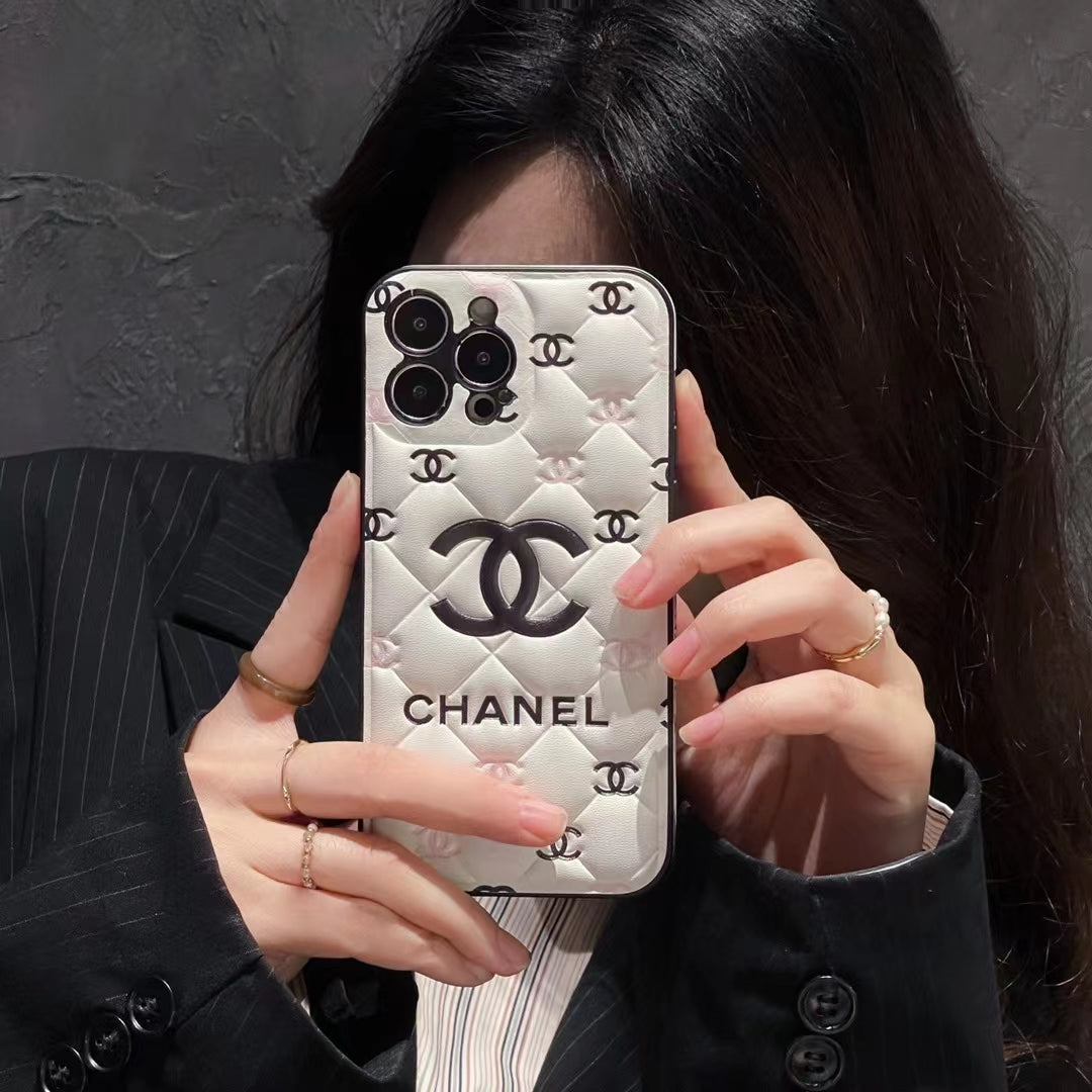 Embossed Chanel iPhone Case: Classic Luxury Design