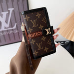 New LV Gucci Genuine Leather Monogram Wallet Apple iPhone Case