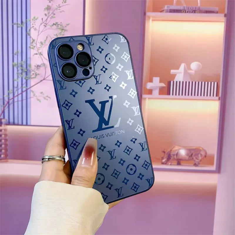 LUXURY LOUIS VUITTON FROSTED MATTE  CASE FOR IPHONE 16 15 14