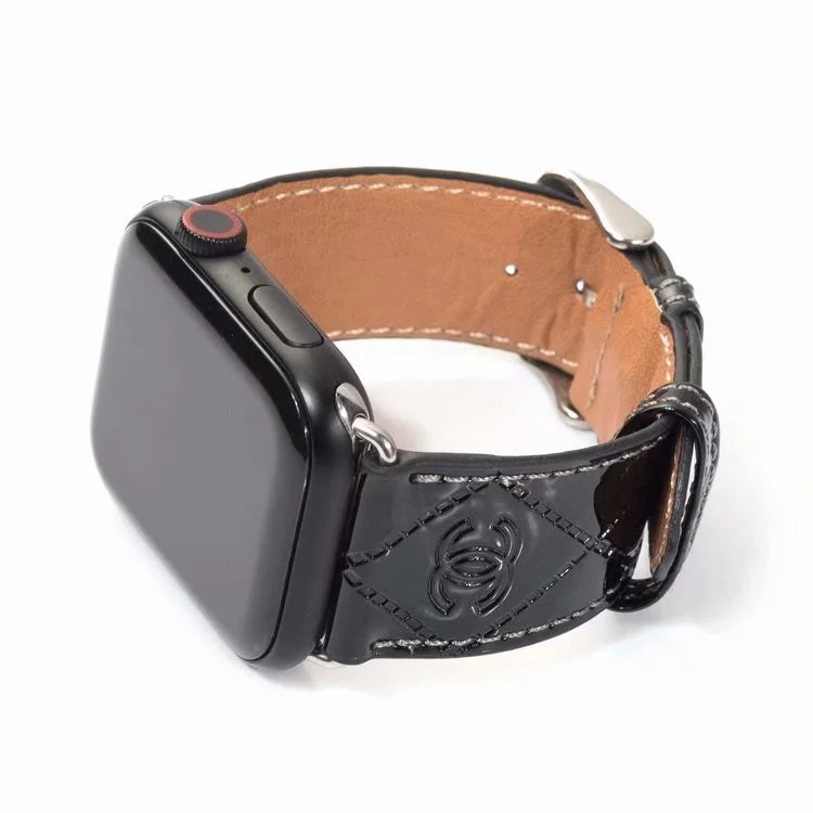 GLOSSY LEATHER APPLE WATCH BAND