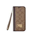 Leather Fold Coach iPhone Case With Wallet And Strap