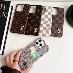 Classic Leather Monogram iPhone Case Card Holder