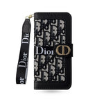 Dior iPhone Case With Card Holder And Wrist Strap