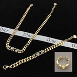 Fancy Design Necklace & Bracelet & Ring Set