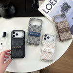 Stylish GG iPhone Case with Card Holder for iPhone 12-17
