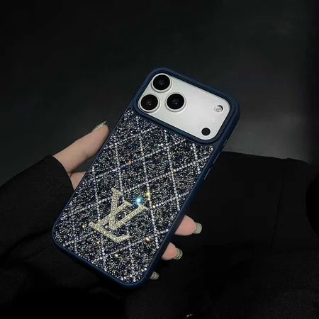 Louis Vuitton Phone Case with Sparkling Rhinestones For iPhone 17/ 16 / 15 / 14