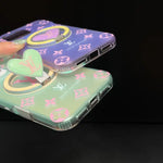 Louis Vuitton Colorful Heart Magnetic Holder For iPhone 13-18 Pro & Pro Max