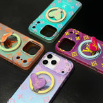 Louis Vuitton Colorful Heart Magnetic Holder For iPhone 17/ 16 / 15/ 14
