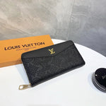 Louis Vuitton Wallet Made of Leather Embossed with the Brand's Logo