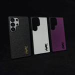 Luxury Purple Saffiano Case for Samsung S22-S26 Series