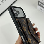 Classic Leather Monogram iPhone Case With Wallet Big Printing
