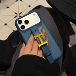 Luxury Leather Hermes Phone Case with Strap