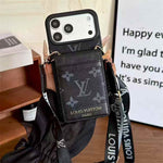 Luxury Louis Vuitton Phone case with card slot for iPhone 12-18