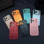 Frosted Lens-Protect Monogram Case For iPhone 13-17