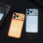 Frosted Lens-Protect Monogram Case For iPhone 13-17