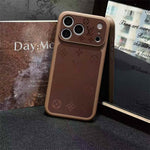 Frosted Lens-Protect Monogram Case For iPhone 13-17