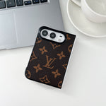 Luxury Lv Classic Leather Monogram Case for iPhone Duo