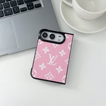Luxury Lv Classic Leather Monogram Case for iPhone Duo