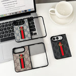 Classic Luxury GG Monogram Canvas Case for iPhone Duo