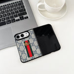 Classic Luxury GG Monogram Canvas Case for iPhone Duo