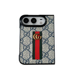 Classic Luxury GG Monogram Canvas Case for iPhone Duo