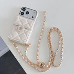 Luxury Leather Crossbody Wallet Case for iPhone 13 - 17 Series