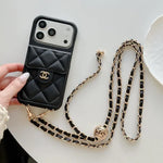 Luxury Leather Crossbody Wallet Case for iPhone 13 - 17 Series
