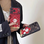 Luxury Monogram Floral Mascot Phone Case for iPhone 12-17