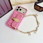 LV Monogram Luxury Case With Chain for iPhone 12-18 Pro & Pro Max
