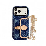 LV Monogram Luxury Case With Chain for iPhone 12-18 Pro & Pro Max
