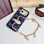 LV Monogram Luxury Case With Chain for iPhone 12-18 Pro & Pro Max