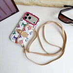 Luxury LV Monogram Case With Strap for iPhone 12-18 Pro & Pro Max