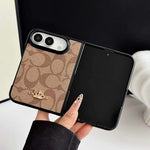 Classic CH Monogram Canvas Case for iPhone Duo