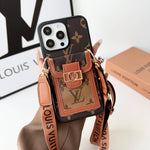 LV Dauphine Leather Monogram Crossbody iPhone Case