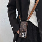 luxury iPhone Case Card Holder Detachable Lanyard Roxy New 2
