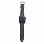 Bracelet de montre Apple Watch classique en cuir et toile à damier avec monogramme LV