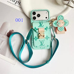 Luxury Monogram Crossbody iPhone Case with Detachable Wallet