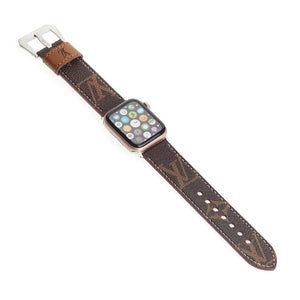 LV LEATHER MONOGRAM CANVAS APPLE WATCH STRAP