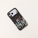 GYD Vintage Monogram Teal Graffiti Case for iPhone 12-18 Pro & Pro Max