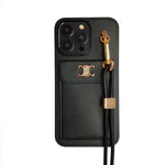 CALASSIC CELINE IPHONE CASE SINGLE CROSSBODY BLACK