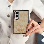 Luxury Coach Monogram Canvas Case for Samsung Galaxy Z Fold 3-8 Ultra