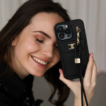 CALASSIC CELINE IPHONE CASE SINGLE CROSSBODY BLACK