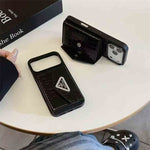 Elegant Prada Apple Phone Case with Card Holder For iPhone 12-17