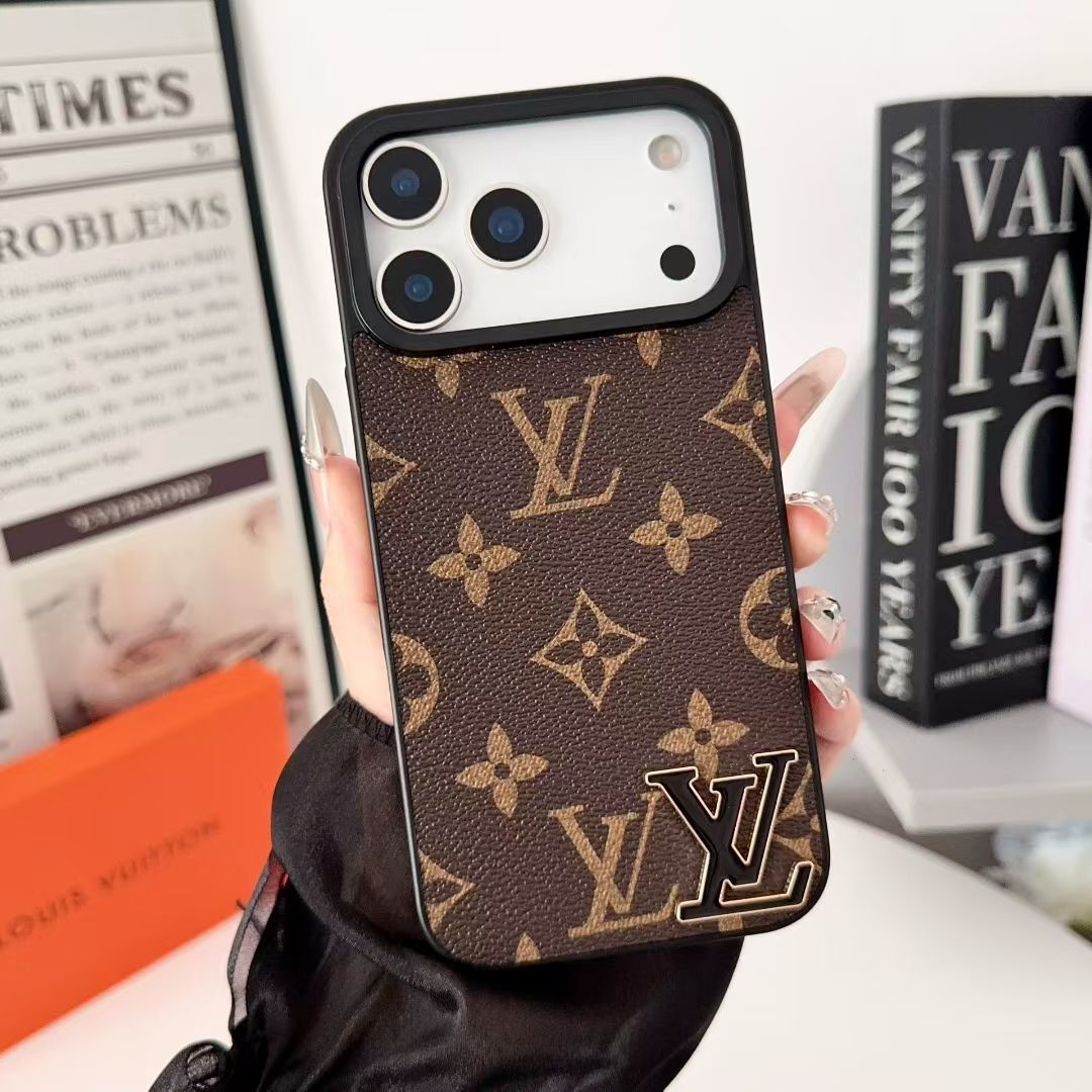 Luxury LV Leather Phone Case For iPhone 17 / 16 / 15 / 14