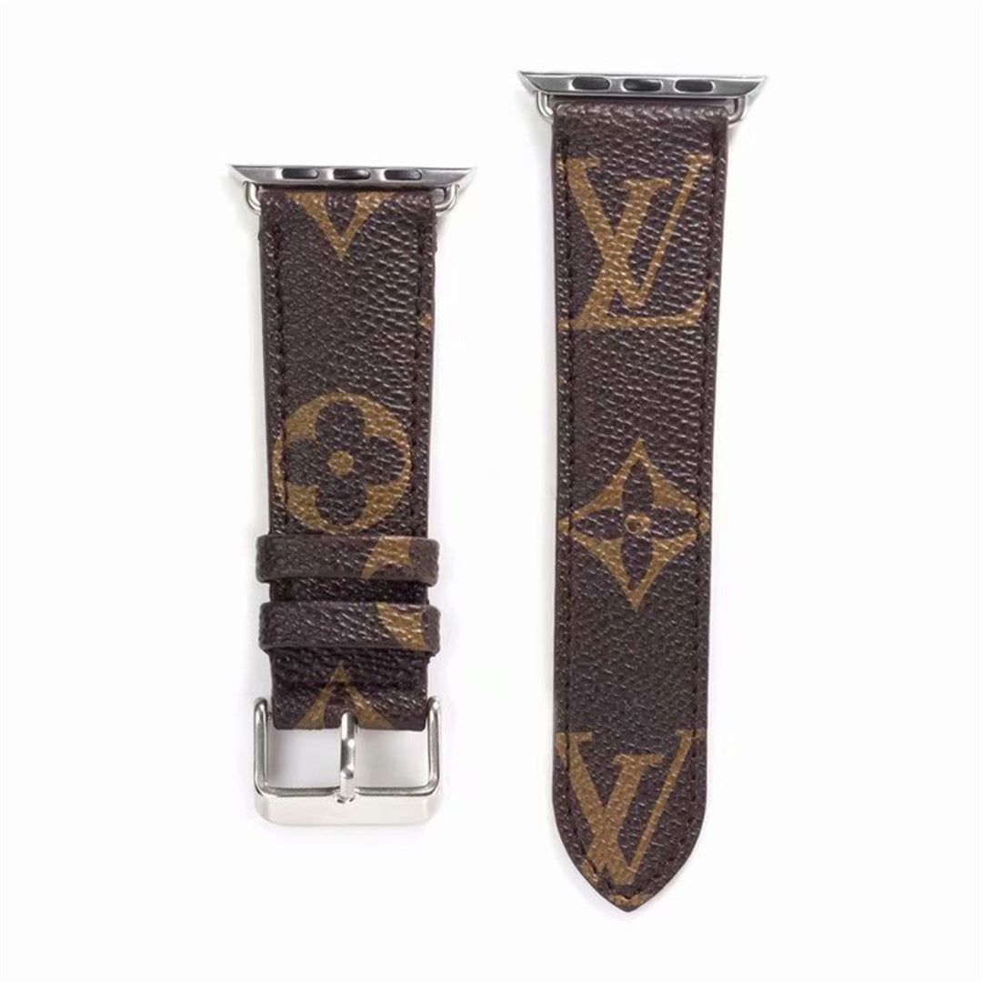 CLASSIC BROWN FLOWER LUXURY IWATCH STRAP