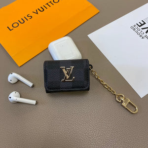 Luxury Genuine Leather Case for Apple AirPods Headphones