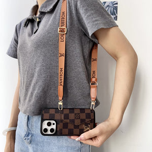 Crossbody LV Wallet Accordion Card Holder Canvas iPhone Leather Gucci Ophidia GG Samsung Cover