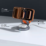 3-in-1 Foldable 25W Qi2 Magnetic Wireless Charging Station